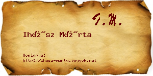 Ihász Márta névjegykártya